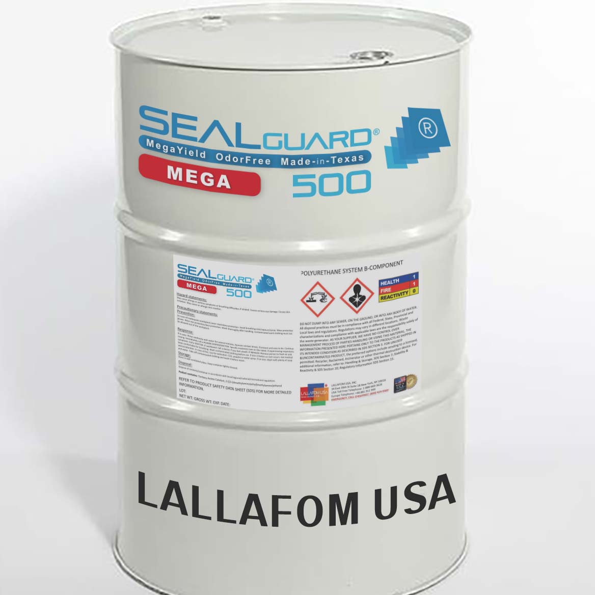 SEALGUARD 500 MEGA - 8kg/m3 O-K 38-42m3 USA 205kg SEALGUARD 500 MEGA - 8kg/m3 O-K 38-42m3 USA 205kg